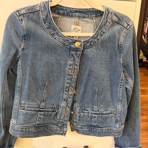 J. Crew Round-Neck Light Blue Denim Jacket